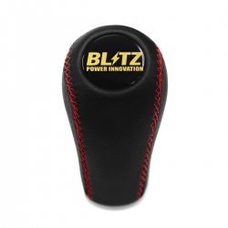 Mitsubishi Blitz Genuine Leather Red Stitched Gear Shift Knob 4 5 Speed MT Shifter Lever Screw-On Type M10x1.25