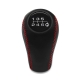 Mitsubishi Shift Knob 6 Speed MT Pull-UP Reverse Lockout Genuine Leather Red Stitched Gear Shifter Lever Screw-On Type M10x1.25