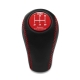 Mitsubishi HKS Red Genuine Leather Red Stitched Shift Knob 5 Speed MT Shifter Lever Screw-On Type M10x1.25