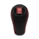 Mitsubishi Nardi Tokyo Red Genuine Leather Gear Stick Shift Knob 4 5 Speed MT Shifter Lever M10x1.25 Screw-On Type