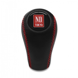 Mitsubishi Nardi Tokyo Red Genuine Leather Gear Stick Shift Knob 4 5 Speed MT Shifter Lever M10x1.25 Screw-On Type