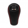 Mitsubishi Evo Ralliart Genuine Leather Red Stitched Gear Shift Knob 5 Speed MT Shifter Lever Screw-On Type M10x1.25