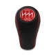 Mitsubishi Trust Grex Red Stitched Leather Shift Knob 6 Speed MT Pull-UP Reverse Lockout Shifter Lever Screw-On Type M10x1.25
