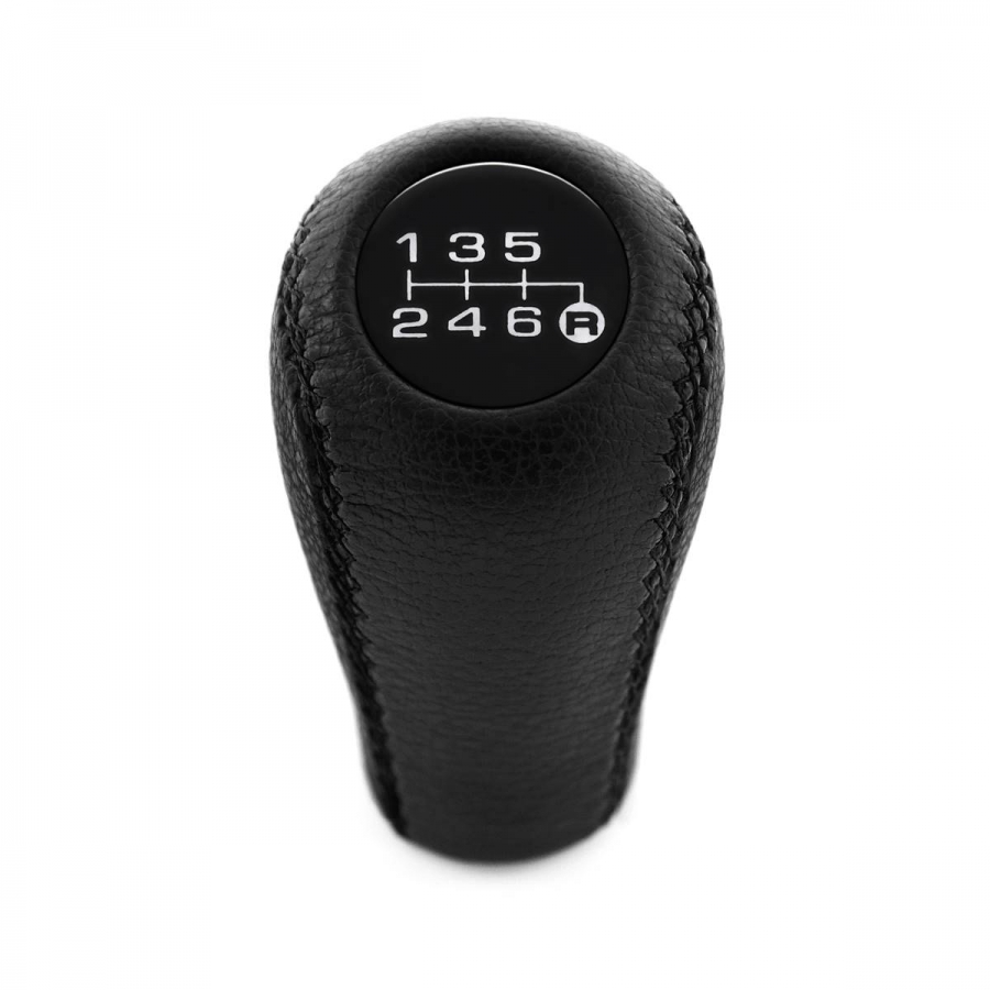 Nissan Trust Grex Red Emblem Real Leather Gear Shift Knob 6 Speed Manual Transmission Shifter Lever Screw-On Type M10x1.25