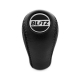 Nissan Blitz Silver Emblem Gear Shift Knob 5 6 Speed Manual Transmission Genuine Leather Shifter Lever Screw-On Type M10x1.25