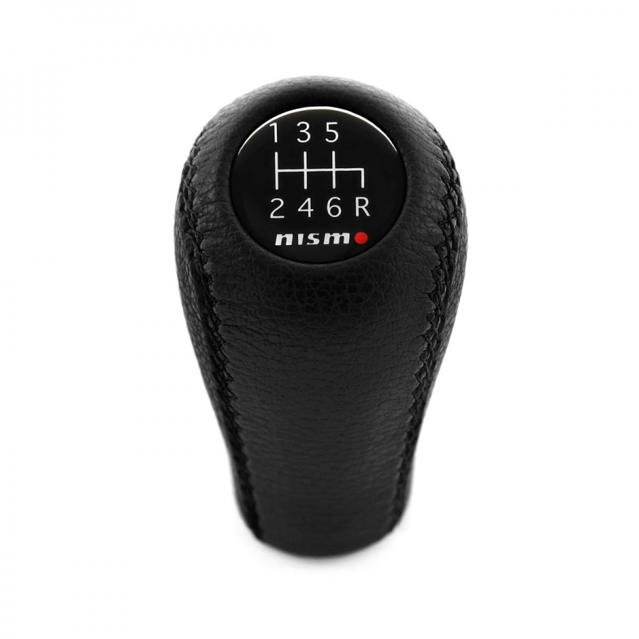 Nissan Nismo Gear Stick Shift Knob 6 Speed Manual Transmission Genuine Leather Shifter Lever Screw-On Type M10x1.25