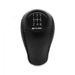 Nissan Nismo Gear Stick Shift Knob 5 Speed Manual Transmission Genuine Leather Shifter Lever Screw-On Type M10x1.25