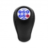 Nissan Nismo Silver Emblem Gear Shift Knob 5 Speed Manual Transmission Genuine Leather Shifter Lever Screw-On Type M10x1.25