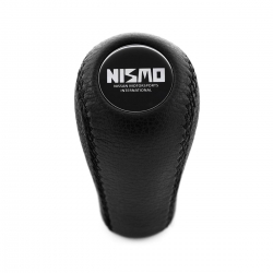 Nissan Old Nismo Emblem Leather Gear Shift Knob Stick 5/6 Speed Manual Transmission Shifter Lever Screw-On Type M10xP1.25