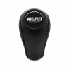 Nissan Nismo Silver Emblem Gear Shift Knob 5 & 6 Speed Manual Transmission Genuine Leather Shifter Lever Screw-On Type M10x1.25