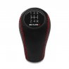 Nissan Nismo Red Stitched Gear Shift Knob 5 Speed Manual Transmission Genuine Leather Shifter Lever Screw-On Type M10x1.25