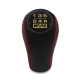 Nissan Nismo Vintage Red Stitch Gear Shift Knob 5 Speed Manual Transmission Genuine Leather Shifter Lever Screw-On Type M10x1.25