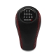 Nissan Gear Stick Shift Knob 6 Speed Manual Transmission Genuine Leather Red Stitched Shifter Lever Screw-On Type M10x1.25