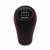 Nissan Nismo Gear Shift Knob 6 Speed Manual Transmission Genuine Leather Red Stitched Shifter Lever Screw-On Type M10x1.25