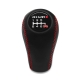 Nissan Nismo Gear Shift Knob 6 Speed Manual Transmission Genuine Leather Red Stitched Shifter Lever Screw-On Type M10x1.25