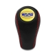 Nissan Nismo Yellow Gear Shift Knob 5 & 6 Speed Manual Gearbox Genuine Leather Red Stitched Shifter Lever Screw-On Type M10x1.25