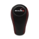 Nissan Nismo Gear Stick Shift Knob 5 & 6 Speed Manual Gearbox Genuine Leather Red Stitched Shifter Lever Screw-On Type M10x1.25