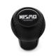 Nissan Nismo Old Logo Emblem Leather Screw-On Type Gear Shift Knob Stick 5/6 Speed Manual Transmission Shifter Lever M10xP1.25