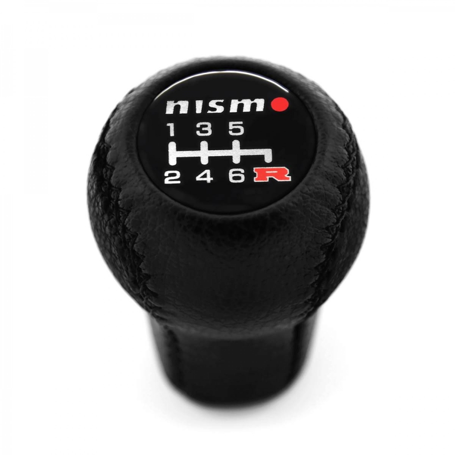 Nissan Nismo Leather Gear Shift Knob Stick 6 Speed Manual Transmission Shifter Lever Screw-On Type M10xP1.25