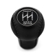 Nissan Trust Grex Black Emblem Real Leather Gear Shift Knob 5 Speed Manual Transmission Shifter Lever Screw-On Type M10x1.25