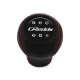 Nissan Greddy Short Shift Knob 5 Speed Manual Transmission Genuine Leather Red Stithed Gear Shifter Lever Screw-On Type M10x1.25
