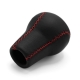 Nissan Greddy Short Shift Knob 5 Speed Manual Transmission Genuine Leather Red Stithed Gear Shifter Lever Screw-On Type M10x1.25