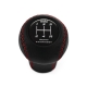 Nissan HKS Black Genuine Leather Red Stitched Short Shift Knob 5 Speed Manual Gearbox Gear Shifter Lever Screw-On Type M10x1.25