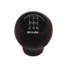 Nissan Nismo Short Shift Knob 5 Speed Manual Transmission Genuine Leather Red Stitched Gear Shifter Lever Screw-On Type M10x1.25