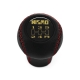 Nissan Nismo Vintage Style Shift Knob 5 Speed Manual Gearboc Genuine Leather Red Stith Gear Shifter Lever Screw-On Type M10x1.25