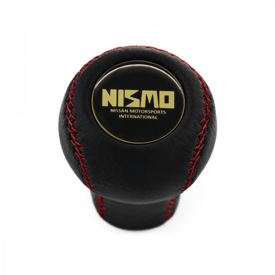 Nissan Blitz Short Shift Knob 5 & 6 Speed Manual Gearbox Genuine Leather Red Stitched Gear Shifter Lever Screw-On Type M10x1.25