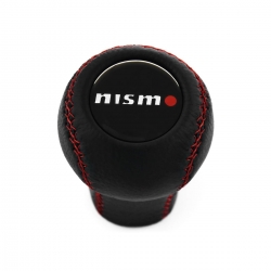 Nissan Nismo Short Shift Knob 5 & 6 Speed Manual Gearbox Genuine Leather Red Stitched Gear Shifter Lever Screw-On Type M10x1.25