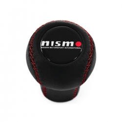 Nissan Nismo Short Shift Knob 5 & 6 Speed Manual Gearbox Genuine Leather Red Stitched Gear Shifter Lever Screw-On Type M10x1.25