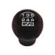 Nissan Nismo Vintage Style Shift Knob 5 Speed Manual Gearbox Genuine Leather Red Stitch Gear Shifter Lever Screw-On Type 10x1.25