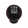 Nissan Nismo Vintage Style Shift Knob 5 Speed Manual Gearbox Genuine Leather Red Stitch Gear Shifter Lever Screw-On Type 10x1.25