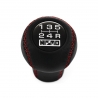 Nissan Nismo Vintage Style Shift Knob 5 Speed Manual Gearbox Genuine Leather Red Stitch Gear Shifter Lever Screw-On Type 10x1.25