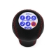 Nissan Nismo Vintage Style Shift Knob 5 Speed Manual Gearboc Genuine Leather Red Stith Gear Shifter Lever Screw-On Type M10x1.25
