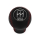 Nissan Trust Grex Black Shift Knob 5 Speed Manual Gearbox Genuine Leather Red Stitch Gear Shifter Lever Screw-On Type 10x1.25