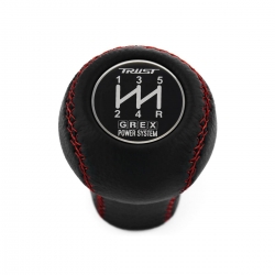 Nissan Nismo Vintage Style Shift Knob 5 Speed Manual Gearboc Genuine Leather Red Stith Gear Shifter Lever Screw-On Type M10x1.25