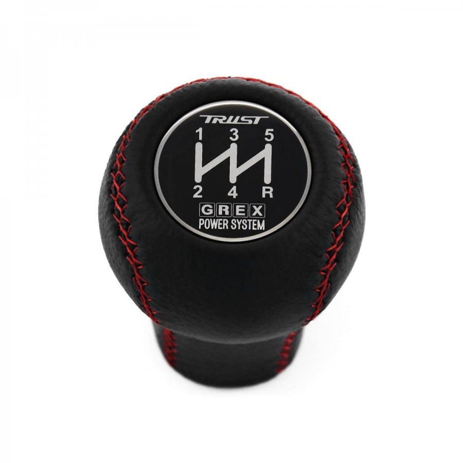 Nissan Nismo Vintage Style Shift Knob 5 Speed Manual Gearboc Genuine Leather Red Stith Gear Shifter Lever Screw-On Type M10x1.25