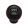 Nissan Trust Grex Black Shift Knob 5 Speed Manual Gearbox Genuine Leather Red Stitch Gear Shifter Lever Screw-On Type 10x1.25