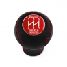 Nissan Trust Grex Red Shift Knob 5 Speed Manual Gearbox Genuine Leather Red Stitch Gear Shifter Lever Screw-On Type M10x1.25