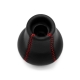 Nissan VeilSide Black Shift Knob 5 Speed Manual Gearbox Genuine Leather Red Stitch Gear Shifter Lever Screw-On Type M10x1.25