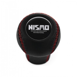 Nissan Nismo Short Shift Knob 5 & 6 Speed Manual Gearbox Genuine Leather Red Stitched Gear Shifter Lever Screw-On Type M10x1.25