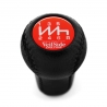Nissan VeilSide Red Short Shift Knob 6 Speed Manual Transmission Genuine Leather Gear Shifter Lever Screw-On Type M10x1.25