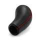 Nissan VeilSide Red Stitch Gear Stick Shift Knob 6 Speed Manual Transmission Real Leather Shifter Lever Screw-On Type M10x1.25