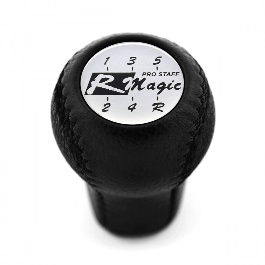 Mazda R Magic Pro Staff Genuine Leather Short Shift Knob 5 Speed Manual Transmission Shifter Lever Screw-On Type M10x1.25