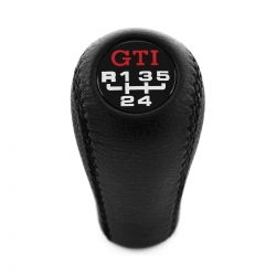 Volkswagen Gti Leather Screw-On Type Gear Shift Knob Stick 5 Speed Manual Transmission Shifter Lever M12x1.5