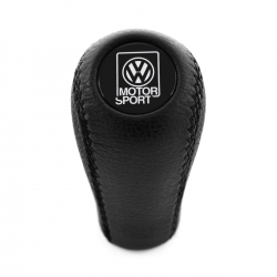 Volkswagen Motorsport Gear Stick Shift Knob Genuine Leather 4 & 5 Speed Manual Transmission Shifter Lever Screw-On Type M12x1.5