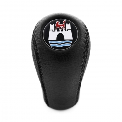 Volkswagen Wolfsburg Edition Gear Shift Knob Genuine Leather 4 & 5 Speed Manual Transmission Shifter Lever Screw-On Type M12x1.5