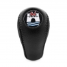 Volkswagen Wolfsburg Edition Gear Shift Knob Genuine Leather 4 & 5 Speed Manual Transmission Shifter Lever Screw-On Type M12x1.5